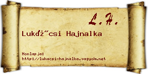 Lukácsi Hajnalka névjegykártya