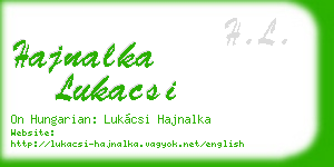 hajnalka lukacsi business card